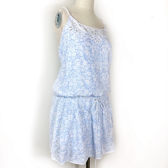 American Eagle Outfitters Dresses & Skirts - American Eagle Blue Eyelet Lace Drop Waist
Dress. Size 14